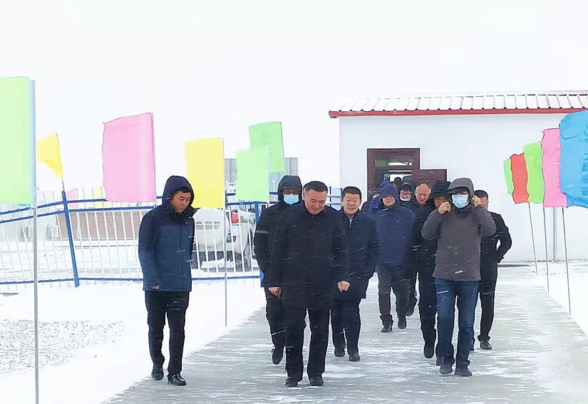 阿勒泰地委、行署帶隊的觀(guān)摩團一行60余人到達北園春多胎羊產(chǎn)業(yè)園_副本.jpg
